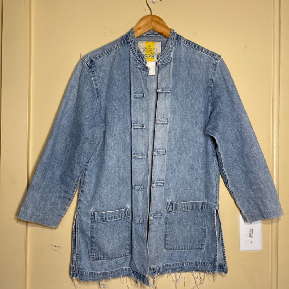 Blue Denim Jacket With Toggle Closures - image 1